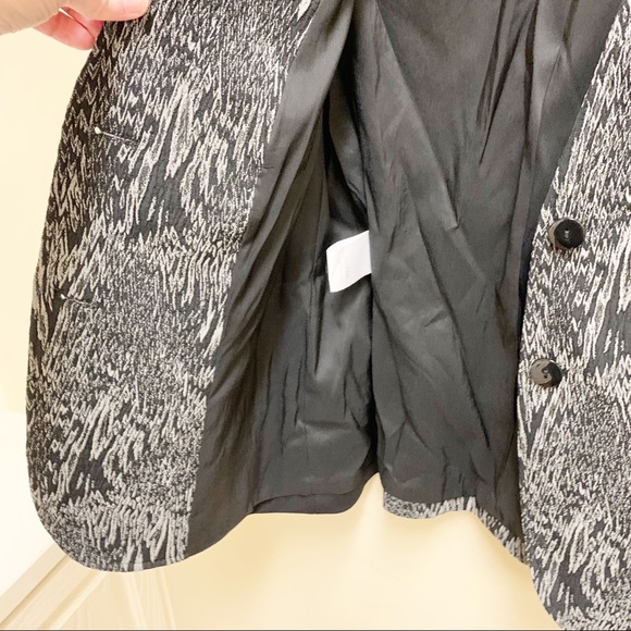 Santorelli Anita Women’s Italian Black Grey Textured Blazer Button Front Jacket - Picture 7 of 11